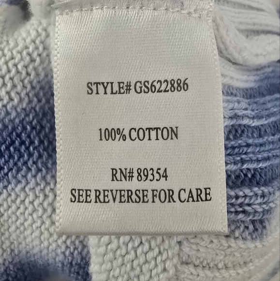 Alison Andrews Blue and White Tie-Dye Sweater, Plus Size 3X, NWOT - Picture 3 of 5